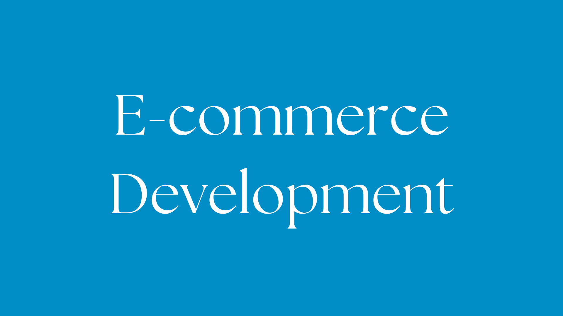 EcommerceDevelopment